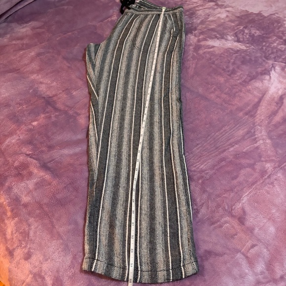 Black and White Linen Blend Striped Flowy Pants Size Small dā-sh - Picture 10 of 12